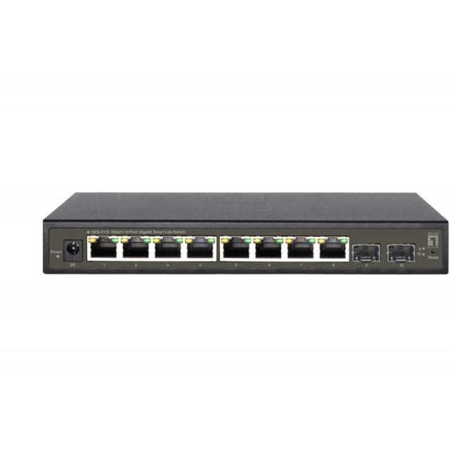 LevelOne - GES-2110 switch Gestionado L2 Gigabit Ethernet (10/100/1000) Negro