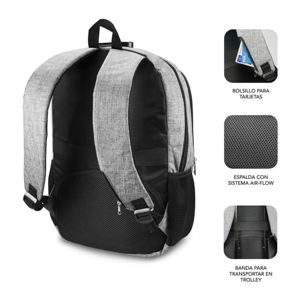 SUBBLIM - Mochila para Portátil Urban Lock Backpack 16" Grey