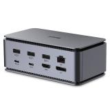 Lindy - 43372 base para portátil y replicador de puertos Acoplamiento USB4 Antracita