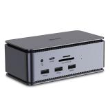 Lindy - 43372 base para portátil y replicador de puertos Acoplamiento USB4 Antracita