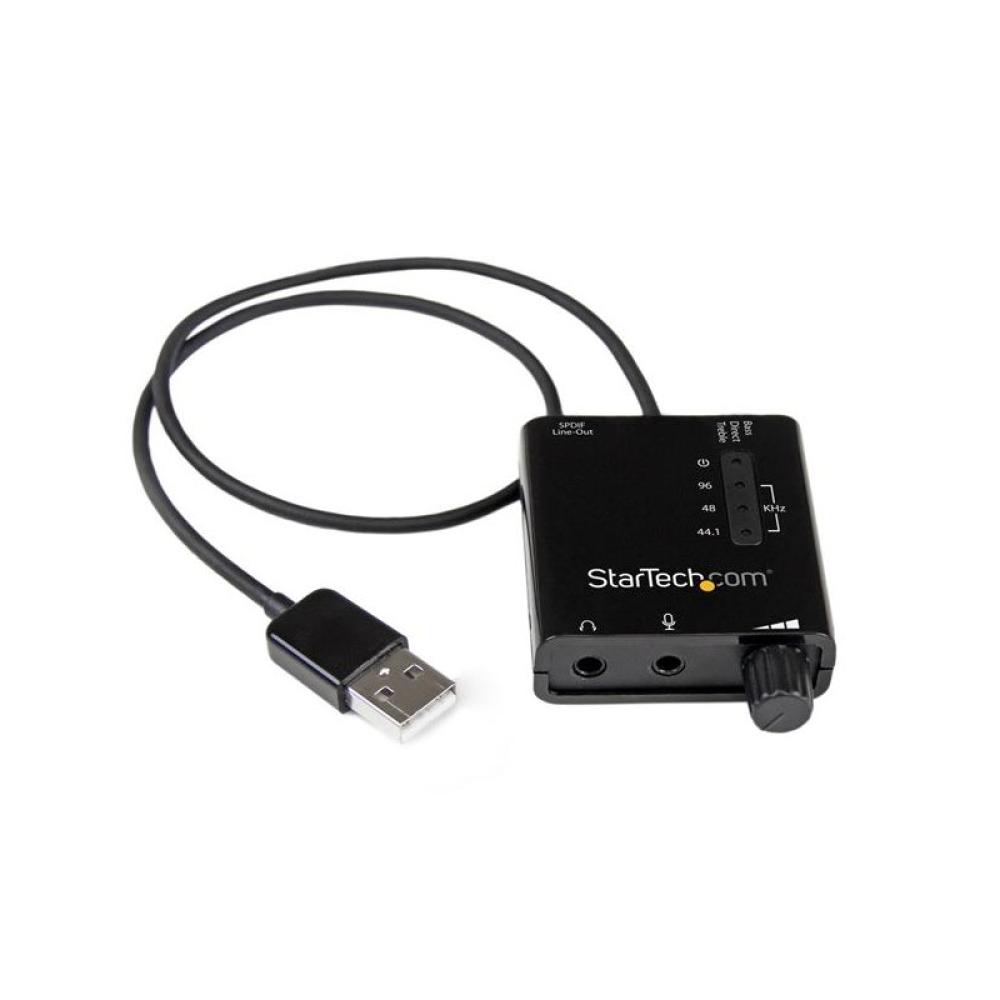 StarTech.com - Tarjeta de Sonido Estéreo USB Externa Adaptador Conversor con Salida SPDIF - Negro