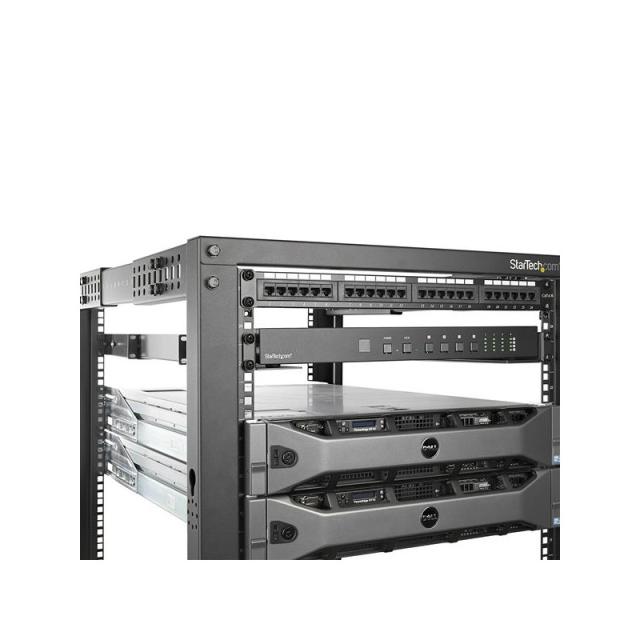 StarTech.com - Carriles 1U de 19 pulgadas para Rack para Servidores con 4 Columnas - Profundidad Ajustable de 60,9cm a 91,4cm/24
