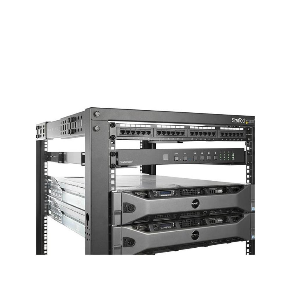 StarTech.com - Carriles 1U de 19 pulgadas para Rack para Servidores con 4 Columnas - Profundidad Ajustable de 60,9cm a 91,4cm/24