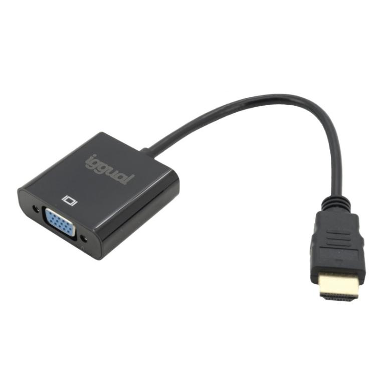 iggual - Adaptador HDMI a VGA + audio (3.5 mm)