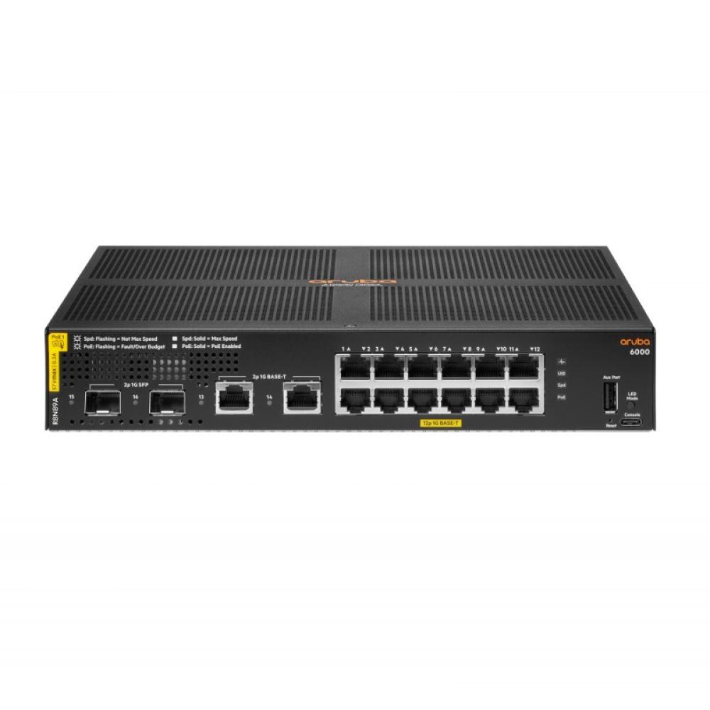 HPE - Aruba Networking CX 6000 12G Class4 PoE 2G/2SFP 139W Switch