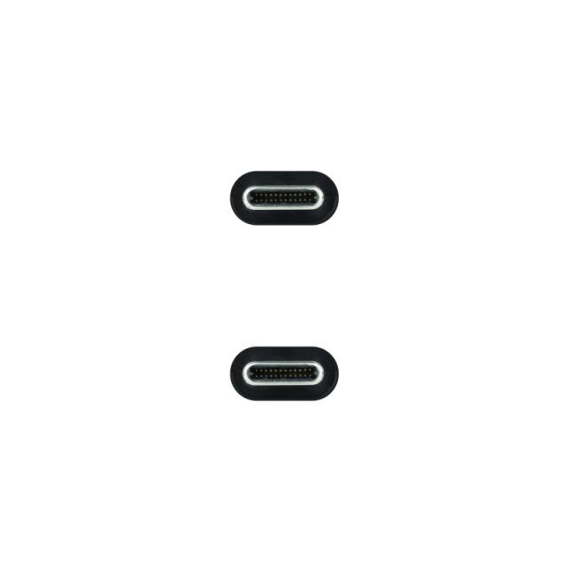 Nanocable - Cable USB 3.1 Gen2 10Gbps 5A, 4K/60Hz, USB-C/M-USB-C/M, Negro, 2 m