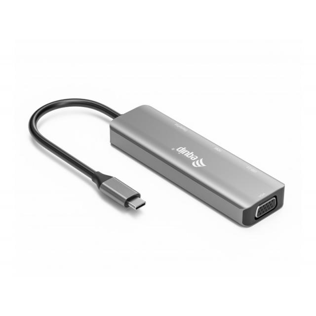 Equip - Adaptador USB-C a HDMI/DisplayPort/VGA/USB