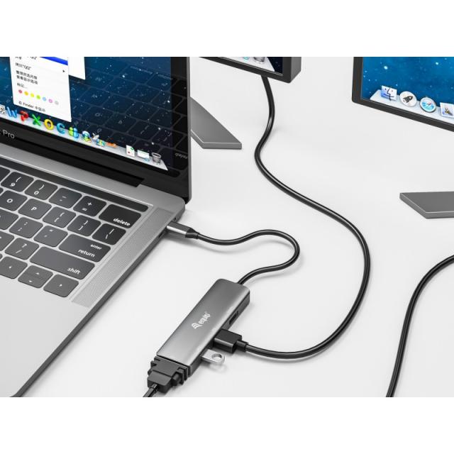 Equip - Adaptador USB-C a HDMI/DisplayPort/VGA/USB