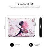 SUBBLIM - Funda Ordenador Neopreno Trendy Sleeve Neo Hada 15,6"