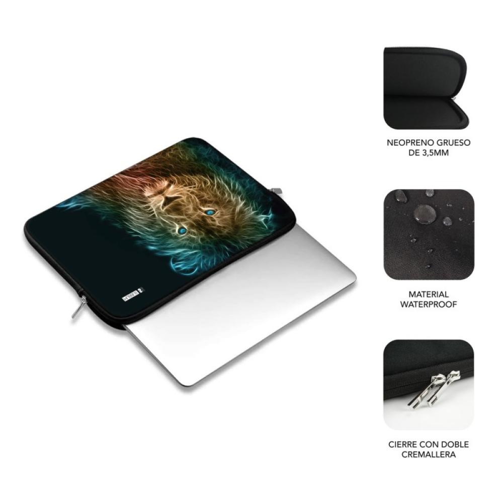 SUBBLIM - Funda Ordenador Neopreno Trendy Sleeve Neo Lion 13,3-14"