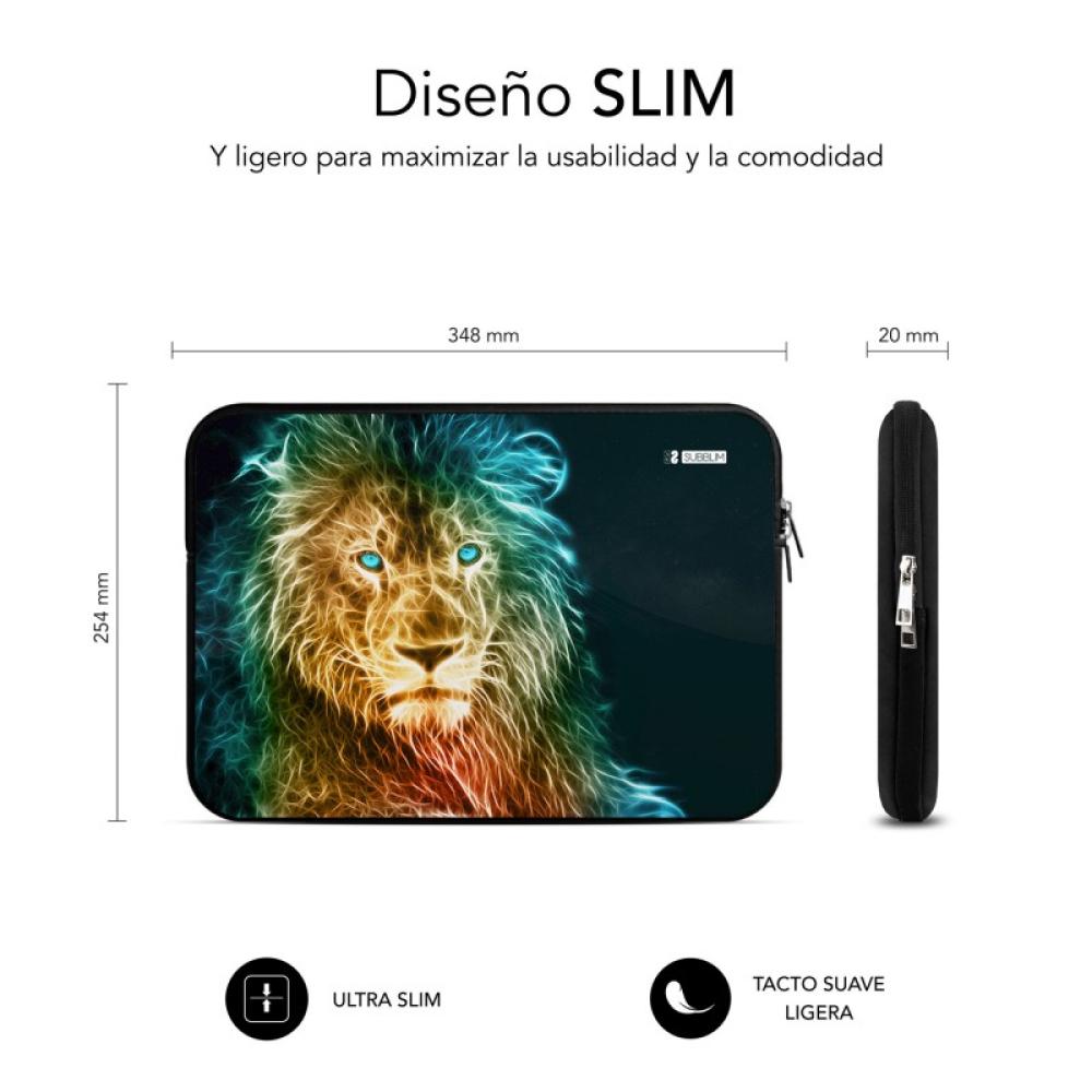 SUBBLIM - Funda Ordenador Neopreno Trendy Sleeve Neo Lion 13,3-14"