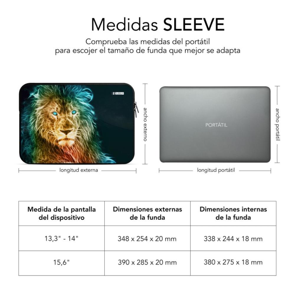 SUBBLIM - Funda Ordenador Neopreno Trendy Sleeve Neo Lion 13,3-14"