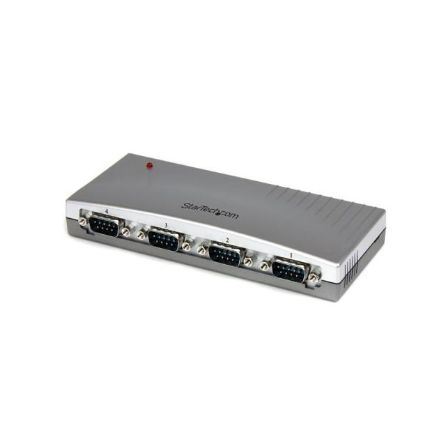 StarTech.com - Hub Concentrador USB a 4 Puertos Serie RS232 - Ladrón Serie DB9 - Adaptador USB a Serie