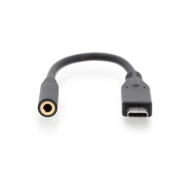 Digitus - Adaptador/conversor de audio USB-C, USB-C/conector - clavija/toma de 3,5 mm