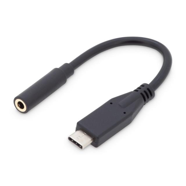 Digitus - Adaptador/conversor de audio USB-C, USB-C/conector - clavija/toma de 3,5 mm