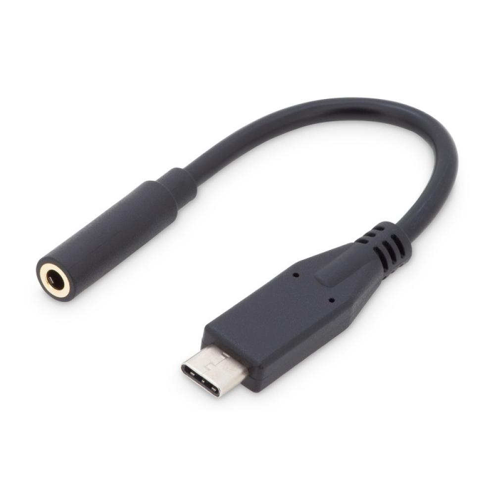 Digitus - Adaptador/conversor de audio USB-C, USB-C/conector - clavija/toma de 3,5 mm
