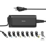 Hama - Cargador universal portátil con 8 adaptadores de 15-19V/90W, Color negro