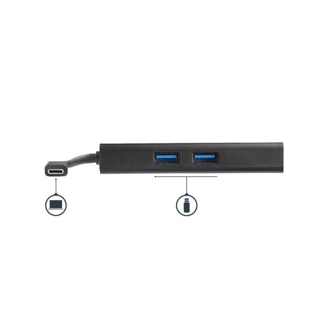 StarTech.com - Adaptador Multipuertos USB-C - Docking Station Portátil USB-C 4K HDMI - con Entrega de Potencia de 60W - GbE - Hu