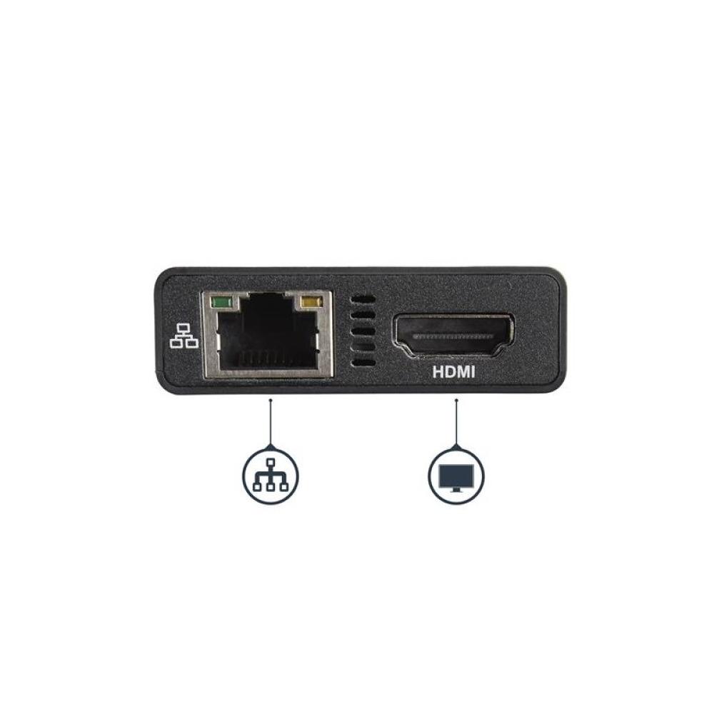 StarTech.com - Adaptador Multipuertos USB-C - Docking Station Portátil USB-C 4K HDMI - con Entrega de Potencia de 60W - GbE - Hu