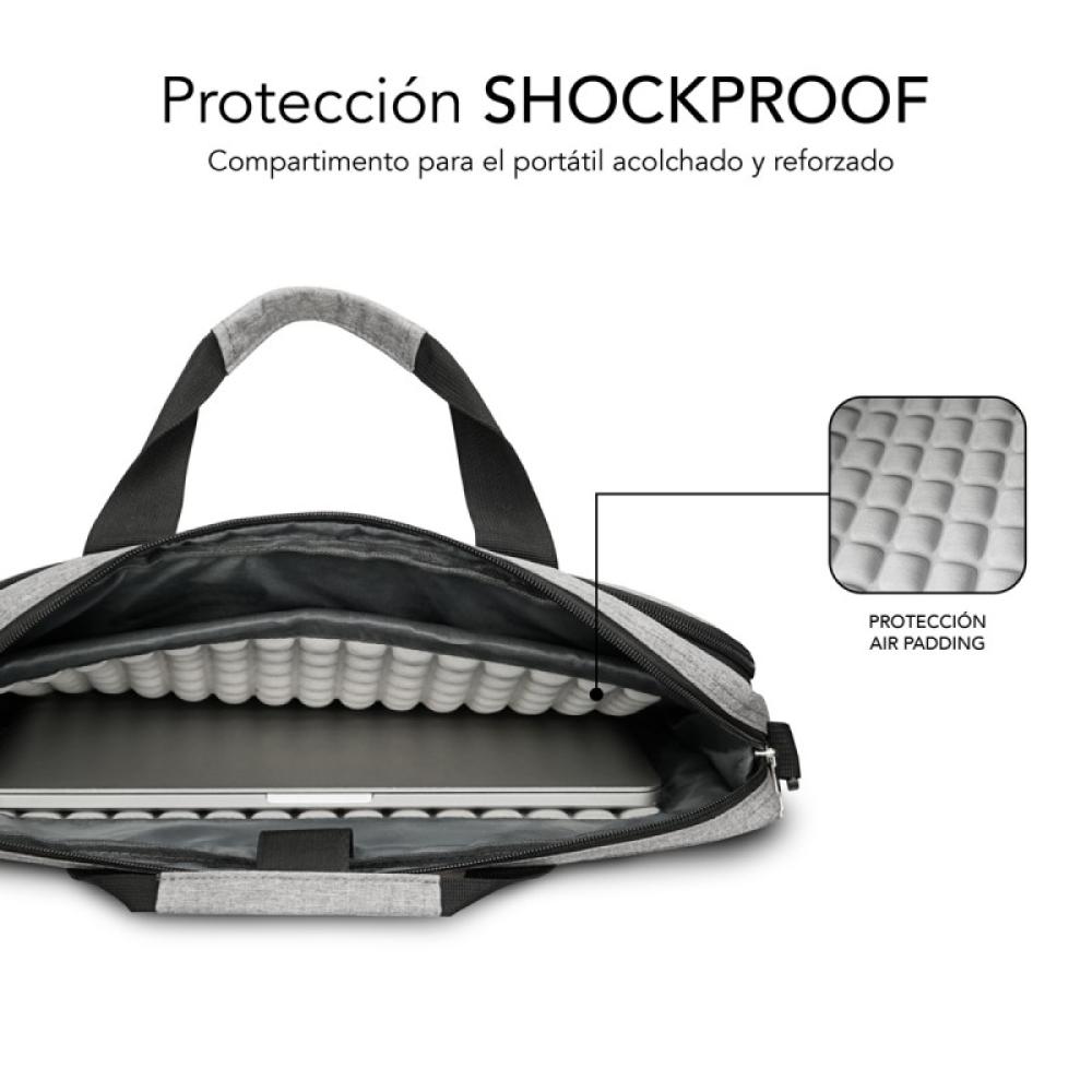SUBBLIM - Maletín Ordenador Air Padding Laptop bag 15,6" Grey