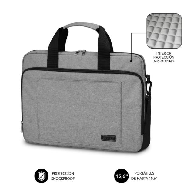 SUBBLIM - Maletín Ordenador Air Padding Laptop bag 15,6" Grey