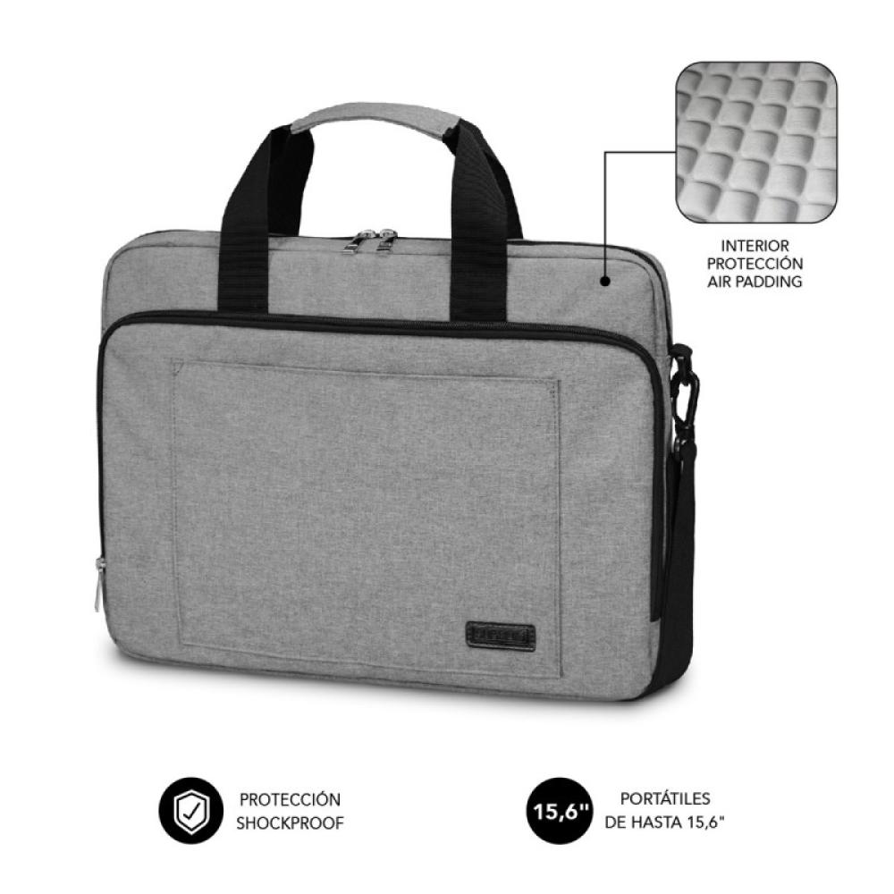 SUBBLIM - Maletín Ordenador Air Padding Laptop bag 15,6" Grey