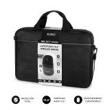 SUBBLIM - Maletín con Ratón Select Pack Wireless Mouse USB + Laptop bag 15,6"