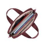 Rivacase - 7921 maletines para portátil 35,6 cm (14") Bandolera Borgoña, Blanco