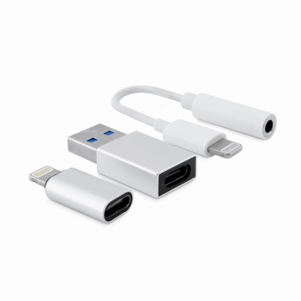 CoolBox - KIT DE CONECTIVIDAD IPHONE/IPAD (LIGHTNING-JACK LIGHTNING-USBC USBC-LIGHTNING)