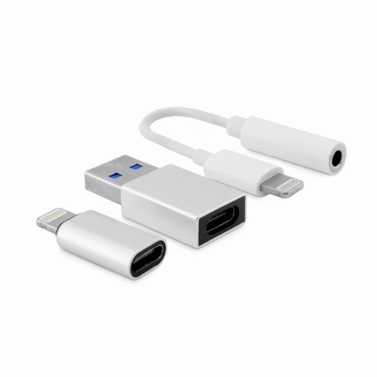 CoolBox - KIT DE CONECTIVIDAD IPHONE/IPAD (LIGHTNING-JACK LIGHTNING-USBC USBC-LIGHTNING)