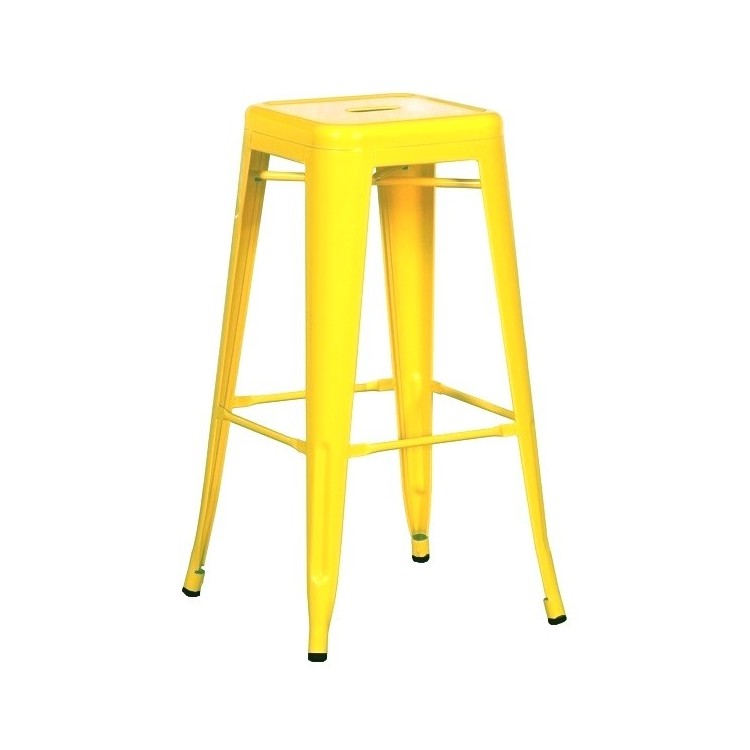 Taburete TOL, acero, amarillo