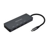 AISENS - Hub USB3.2 Gen1 5G USB-C, USB-C/M-4xUSB-C/H, Gris, 15cm