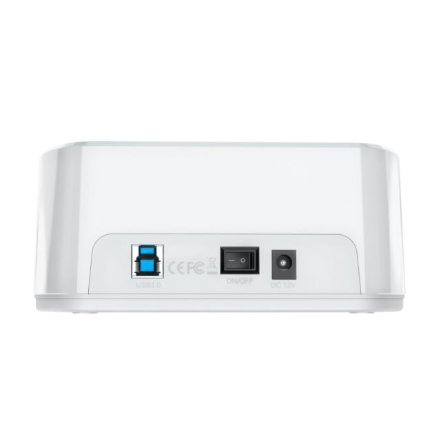 AISENS - Estacion de Docking de Doble Bahia ASDS-D02W SATA 2.5/3.5 a USB 3.0/3.1 Gen1, Clone, Blanca