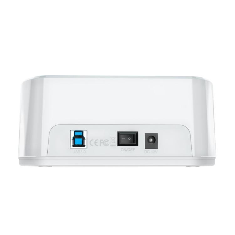 AISENS - Estacion de Docking de Doble Bahia ASDS-D02W SATA 2.5/3.5 a USB 3.0/3.1 Gen1, Clone, Blanca