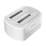 AISENS - Estacion de Docking de Doble Bahia ASDS-D02W SATA 2.5/3.5 a USB 3.0/3.1 Gen1, Clone, Blanca