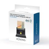 AISENS - Lector de Tarjeta Inteligente DNI, Negro - ASCR-SN05-BK