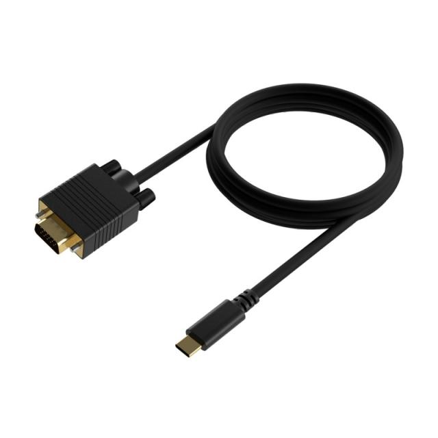 AISENS - Cable Conversor USB-C a VGA, USB-C/M-HDB15/M, Negro, 1.8M