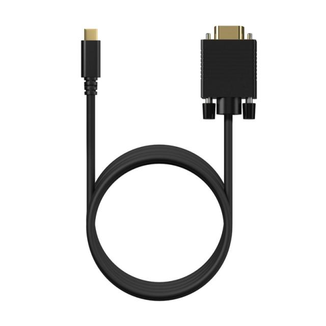 AISENS - Cable Conversor USB-C a VGA, USB-C/M-HDB15/M, Negro, 1.8M