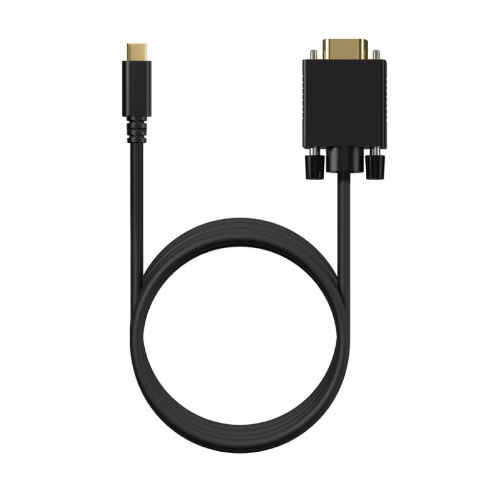 AISENS - Cable Conversor USB-C a VGA, USB-C/M-HDB15/M, Negro, 1.8M