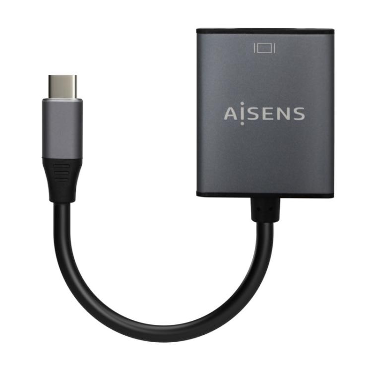 AISENS - Conversor Aluminio USB-C a VGA, USB-C/M-HDB15/H, Gris, 15cm