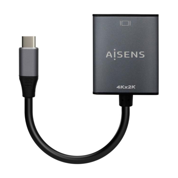 AISENS - Conversor Aluminio USB-C A HDMI 4K@30Hz, USB-C/M-HDMI/H, Gris, 15cm