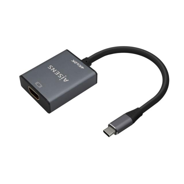 AISENS - Conversor Aluminio USB-C A HDMI 4K@30Hz, USB-C/M-HDMI/H, Gris, 15cm