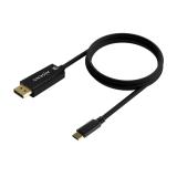 AISENS - Cable Conversor USB-C a Displayport 8K@60Hz, USB-C/M-DP/M, Negro, 0.8M
