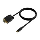 AISENS - Cable Conversor USB-C a VGA, USB-C/M-HDB15/M, Negro, 0.8M
