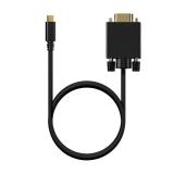 AISENS - Cable Conversor USB-C a VGA, USB-C/M-HDB15/M, Negro, 0.8M