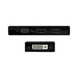 AISENS - Conversor USB-C A DP/DVI/HDMI/VGA, USB-C/M-DP/H-DVI/H-HDMI/H-Vga/H, Negro, 15cm