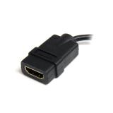 StarTech.com - Adaptador Micro HDMI a HDMI - Vídeo 4K 30Hz -Cable Adaptador Dongle Micro HDMI Tipo D de Alta Velocidad a HDMI 1.