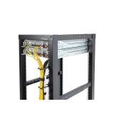 StarTech.com - Anilla Pasacables en D Vertical 1U para Gestión de Cableado en Armarios Racks - Guiacables 4,5x10cm