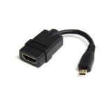 StarTech.com - Adaptador Micro HDMI a HDMI - Vídeo 4K 30Hz -Cable Adaptador Dongle Micro HDMI Tipo D de Alta Velocidad a HDMI 1.