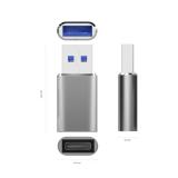 AISENS - Mini Adaptador USB 3.2 Gen2 / USB 2.0 3A, Tipo USB-C/H-A/M, Gris